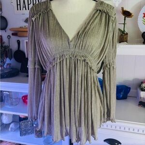 Shabby Chic Long Sleeve Casual Women's Top